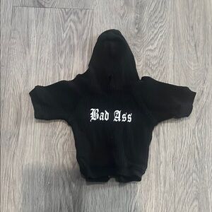 Black Hoodie with 'Bad Ass' Print